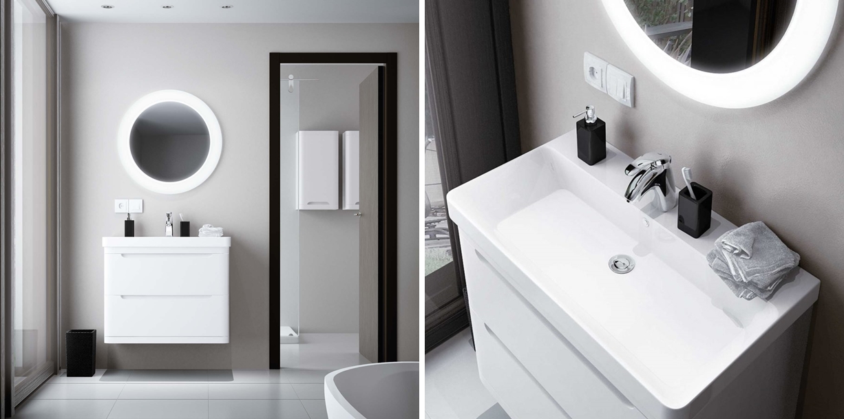 Avila Dos Зеркало с подсветкой 110x70 LOOP CIRCULAR LED MIRRORS 2100165 - Вид №1