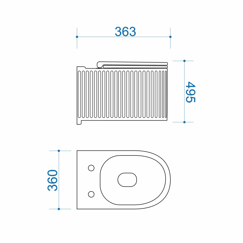 Унитаз подвесной Teymi Martta Tornado безободковый с сиденьем микролифт STLM-2036273 - Вид №9