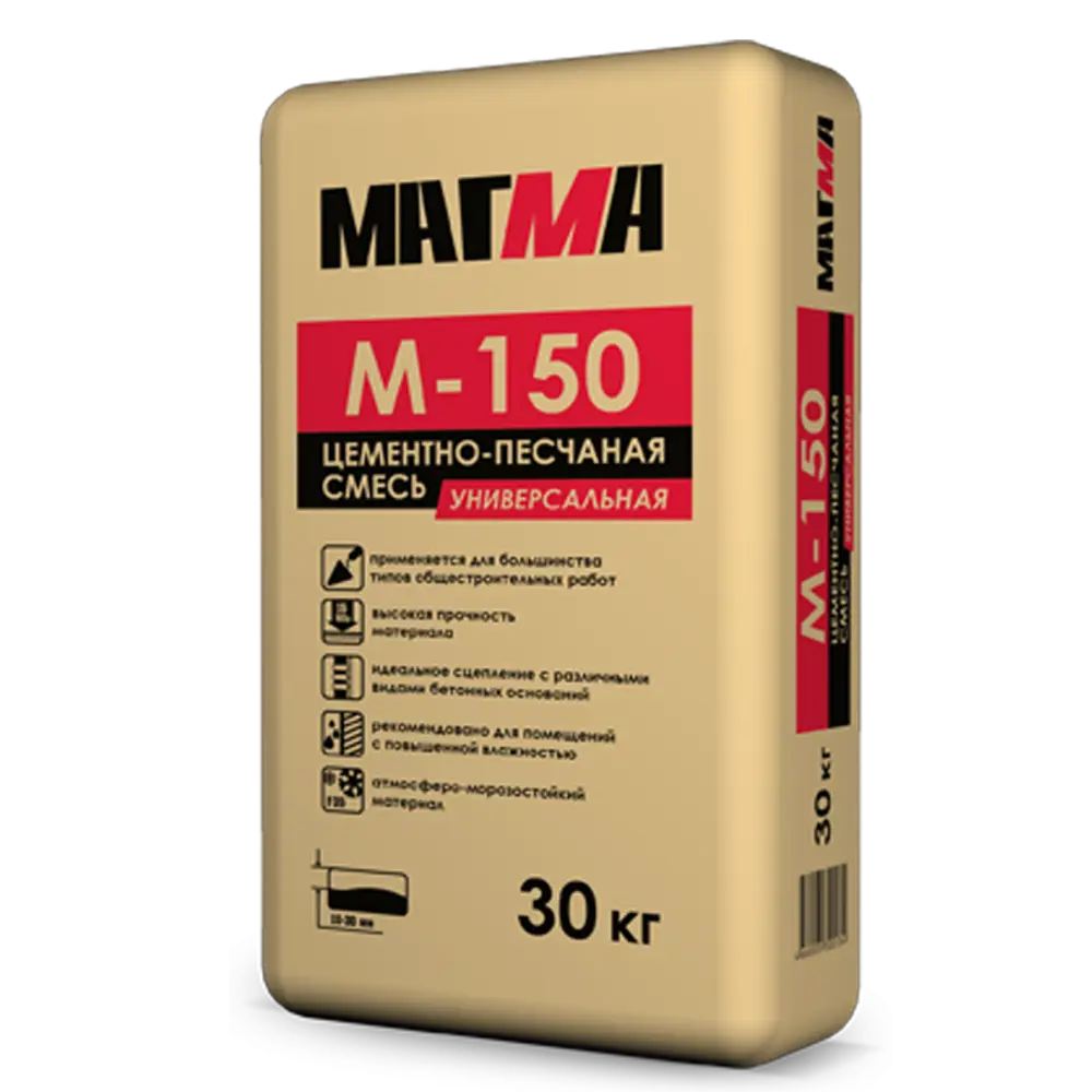 Смесь цементно-песчаная M150 (ЦПС) Магма 30 кг STLM-2032378