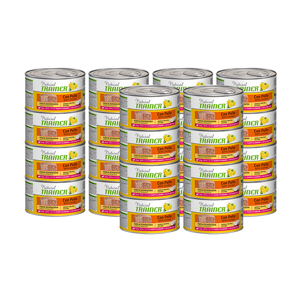 Т0055910*24 Корм для щенков TRAINER Natural для мелких пород курица конс.150г (упаковка - 24 шт) NATURAL TRAINER 