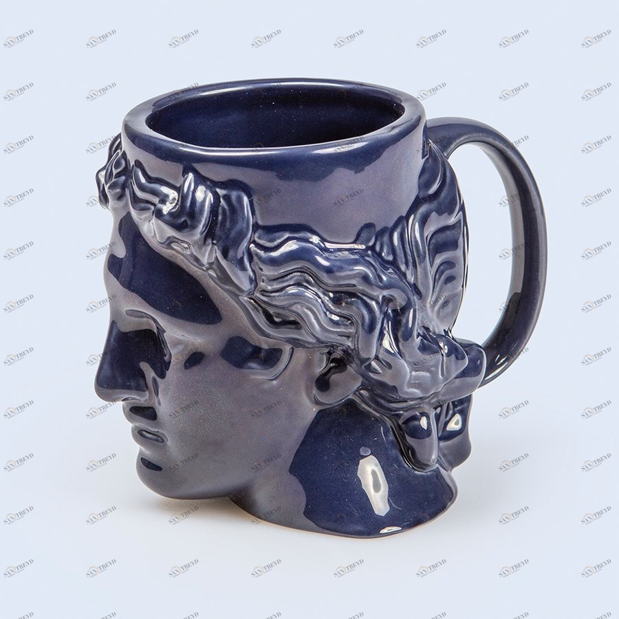 Кружка керамическая синяя Hestia DOIY ДИЗАЙНЕРСКИЕ 00-3871471 Синий 