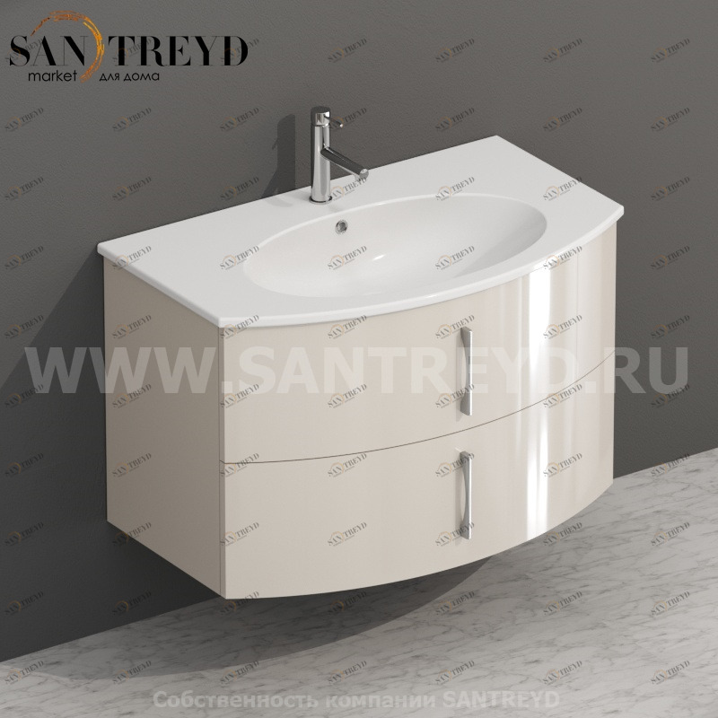 MDMC80Y132 Тумба с двумя ящиками 78 см бежевая Globo 4ALL Италия Ceramica Globo