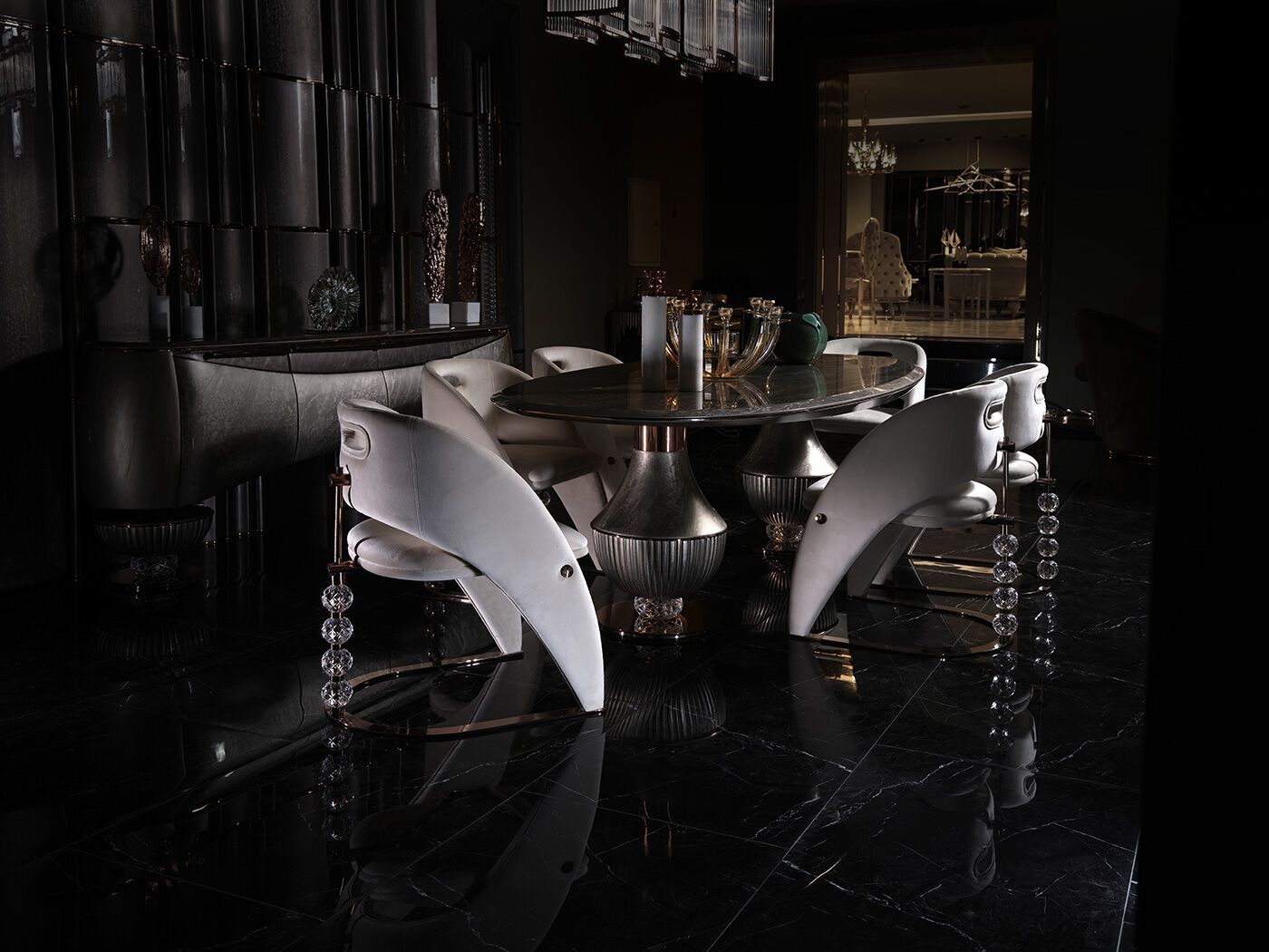 Мягкий тканевый консольный стул Zebrano Phaselis ARCH-00058099 - Вид №3