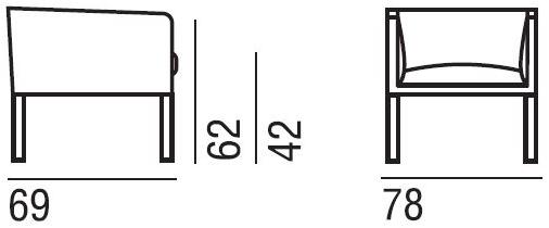 Verzelloni Кресло со съемным чехлом из ткани Cubica sun-id-1357278 - Вид №1
