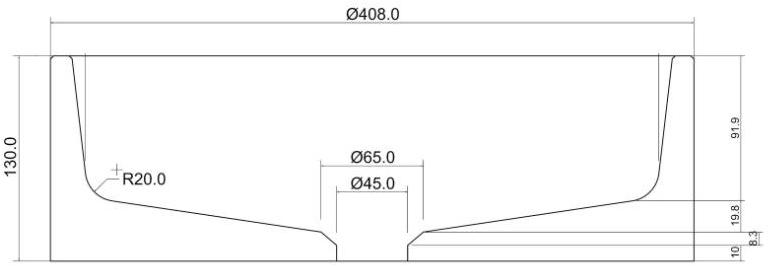 C230402 Накладная раковина на столешницу  овальная Bentu Design  - Вид №9
