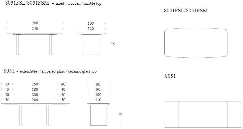 Tonin Casa Раздвижной прямоугольный стол sun-id-1411858 - Вид №5