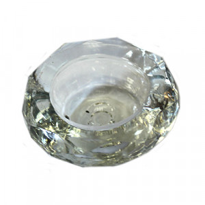 10017105 Подсвечник стекло 1 свеча Ассорти H. 3.5 см