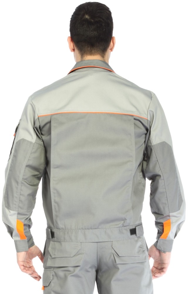 69450 Куртка "Профессионал" темно-серая со светло-серым  Строитель  размер 44-46/158-164 Спецодежда  - Вид №10