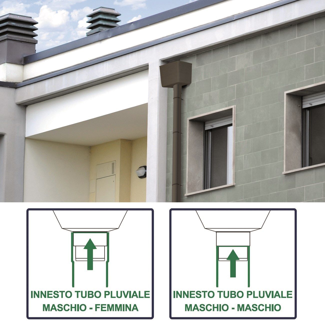 Прямоугольный коллектор водосточной трубы First Corporation First Plast ARCH-00117312 - Вид №1