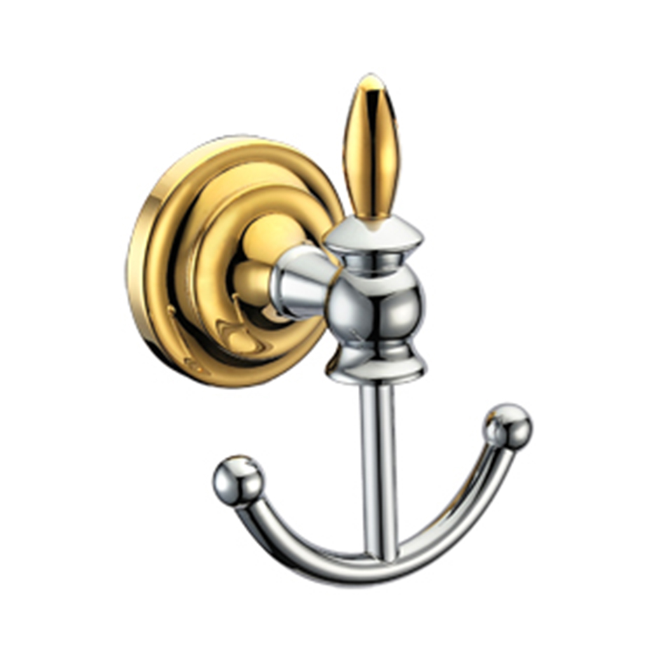 Крючок двойной MELANA хром+золото MLN-820008 820 серия