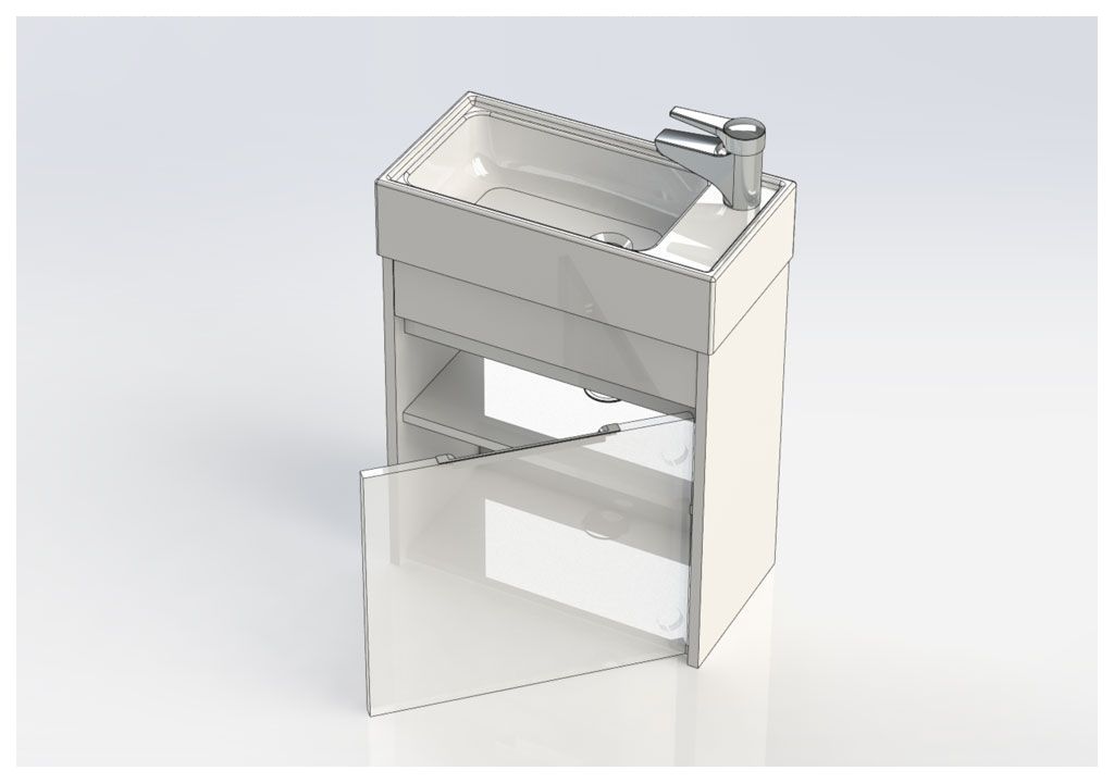 Тумба с раковиной Aquanet Лидс 50 эвкалипт мистери 0018274400182338 - Вид №6