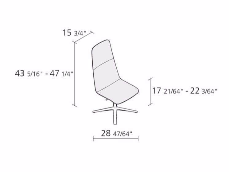 Спицевое вращающееся кресло с высокой спинкой Alias тонкий ARCH-00056157 - Вид №4