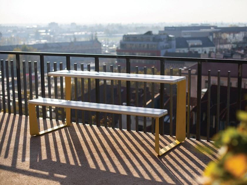 mmcité1 Стол для пикника из оцинкованной стали со встроенными скамейками sun-id-1407768 - Вид №10