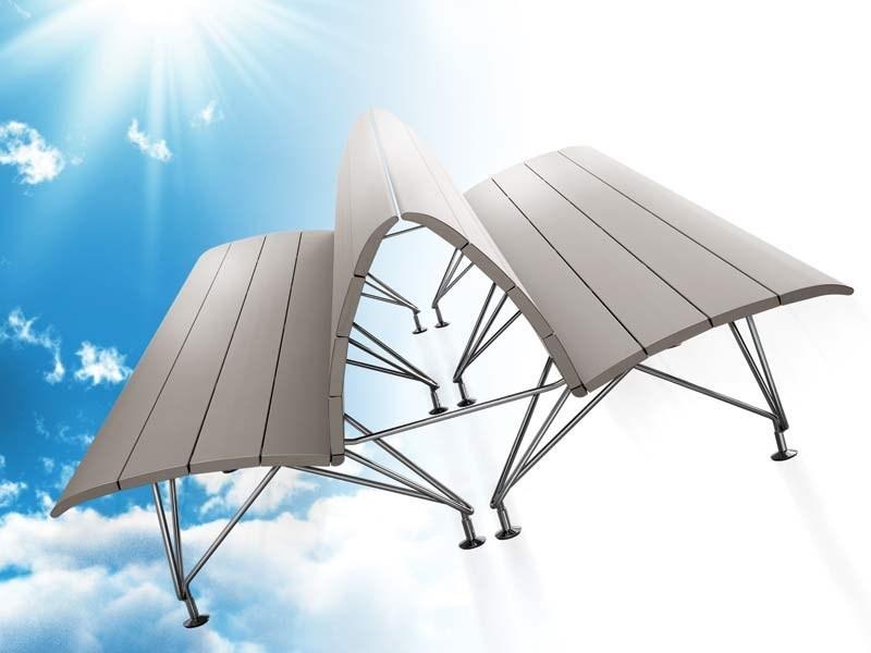 MASCAGNI Скамья из алюминия со спинкой Airport sun-id-1514509 - Вид №4