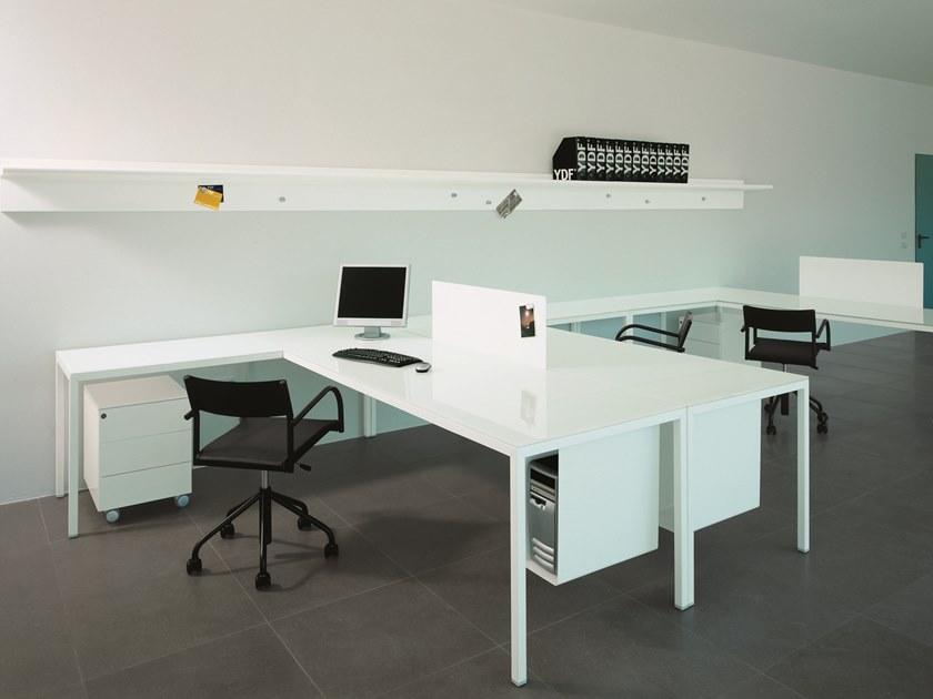 YDF Угловой рабочий стол в современном стиле из искусственной древесины Ernesto sun-id-1364069 - Вид №2