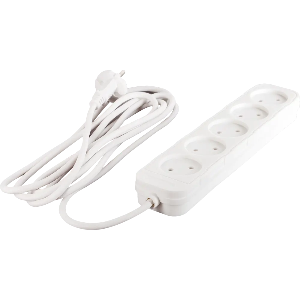Удлинитель без заземления Electraline 5 розеток, 3 м 82260993 STLM-2139438  - Вид №1