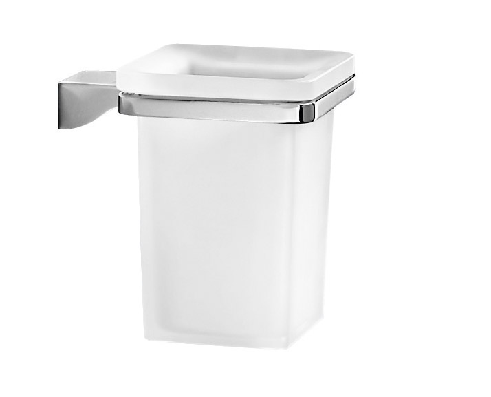 5710(13) Gedy G-Glamour, настенный стеклянный стакан, цвет хром