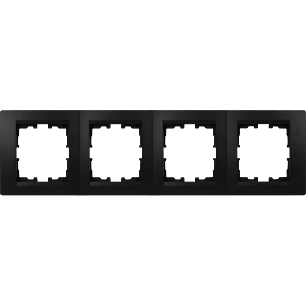 Рамка для розеток и выключателей Lezard Karina 4 поста горизонтальная цвет черный бархат STLM-2106867