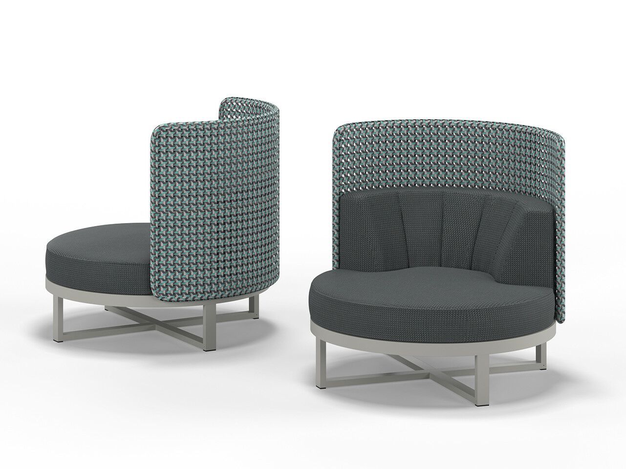 Тканевое садовое кресло с высокой спинкой и подлокотниками MAMAGREEN Munia ARCH-00056271 - Вид №4