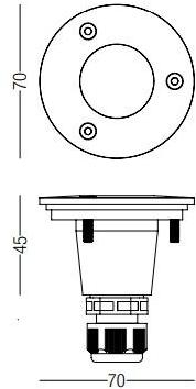 PURALUCE Ступень светодиодная напольная из нержавеющей стали sun-id-1396639 - Вид №1
