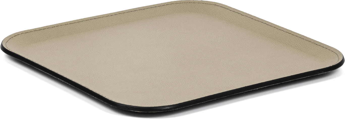 Виктор Квадратный Поднос - 35x35 см / зернистая кожа_черный