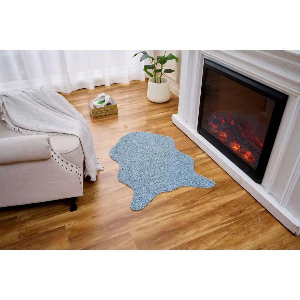 Ковер Teddy 60x90 см полиэстер цвет синий Santreyd STLM-2059381 - Вид №5