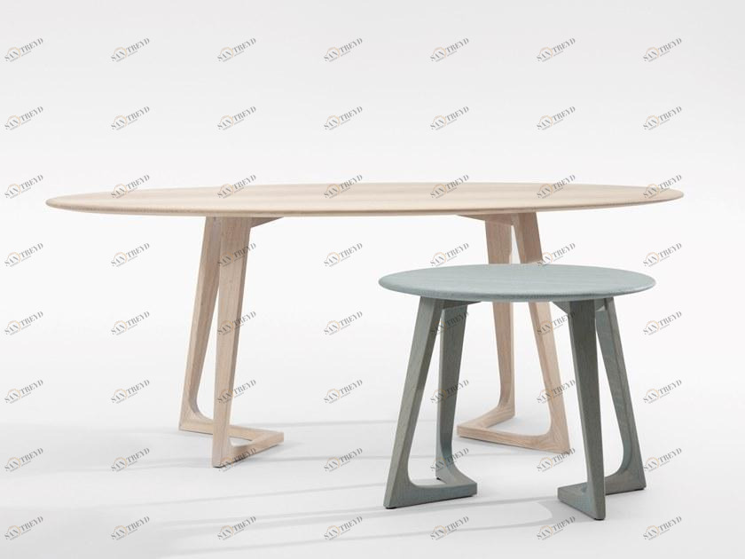 ZEITRAUM Журнальный столик из массива дерева для гостиной Twist sun-id-1488492