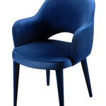 FUPP0003 Синее бархатное кресло Хайбери ijlbrown  - Вид №4