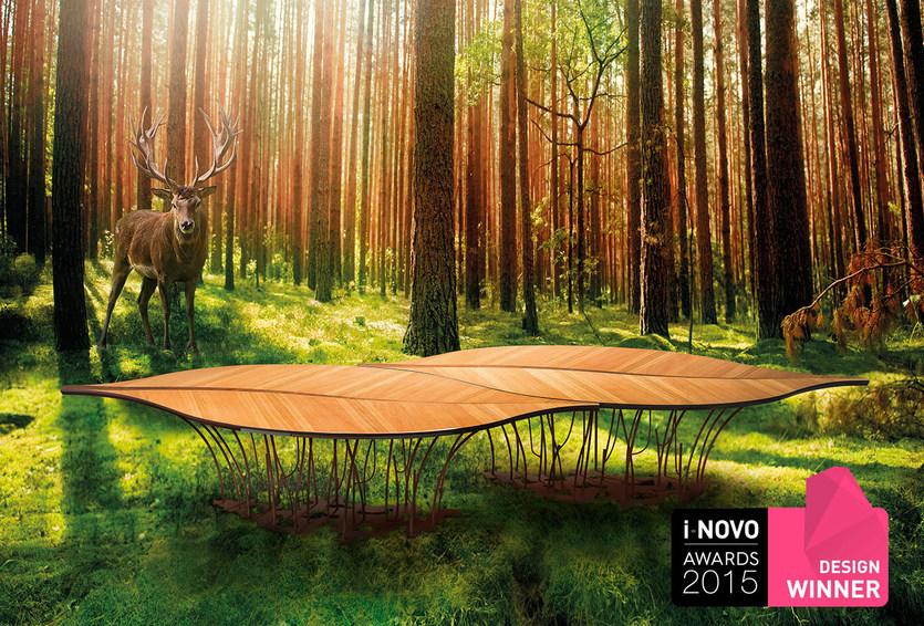 VGnewtrend Стол для гостиной из дерева Foglia fenice 7511713.00  - Вид №2