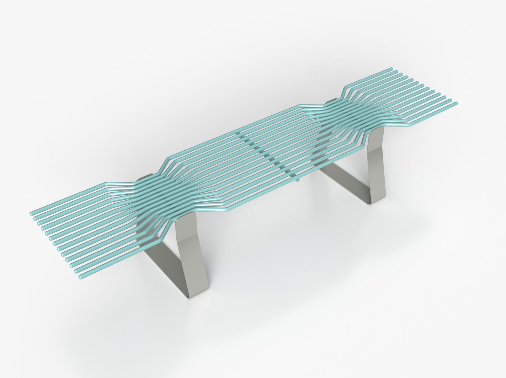 Оцинкованная стальная скамья без спинки Viscio Urban Design CARAMELLA ARCH-00038662