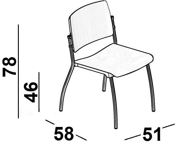 Luxy Стул с мягкой подкладкой Essenziale sun-id-1346884 - Вид №4