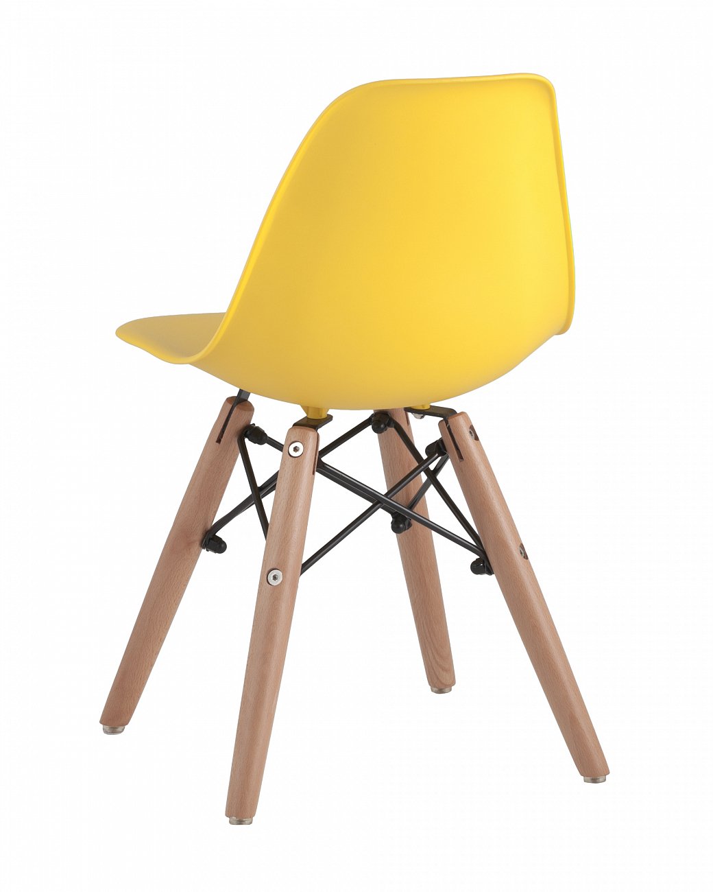 Стул со спинкой желтый с деревянными ножками Eames Small EAMES ДИЗАЙНЕРСКИЕ, EAMES DSW ДЕТСКИЙ 00-3881998 Желтый  - Вид №3