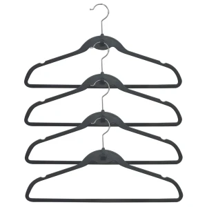 Плечики для одежды KONSENSA 45 см пластик цвет черный 4 шт.