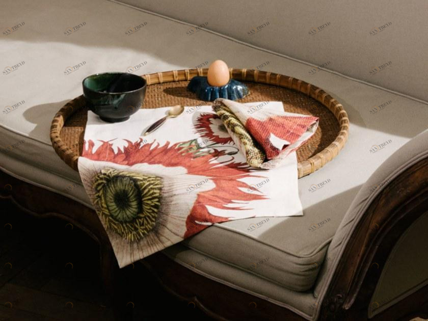 The NapKing Набор для завтрака (6 салфеток + 6 салфеток) Papaver sun-id-1350838