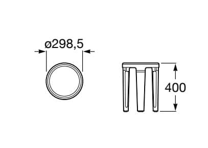Пластиковый стул для ванной комнаты Roca TRIX 857124000 ARCH-00026506