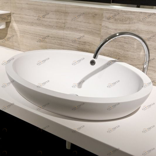 46097 Накладная раковина на столешницу  овальная Bagno Sasso 