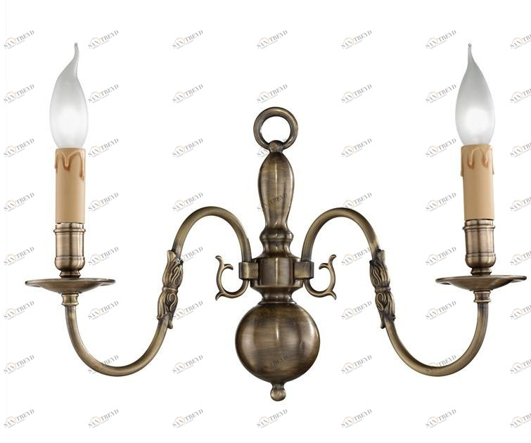 Possoni Illuminazione Античный бронзовый настенный светильник Flemish 507/a2 