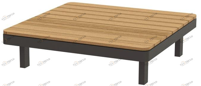 Royal Botania Низкий квадратный садовый столик из тика Alura lounge sun-id-1359461