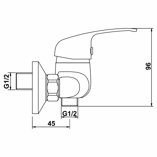 35-06 STROY  Смеситель для душа  ARGO kran 3506stroy - Вид №1