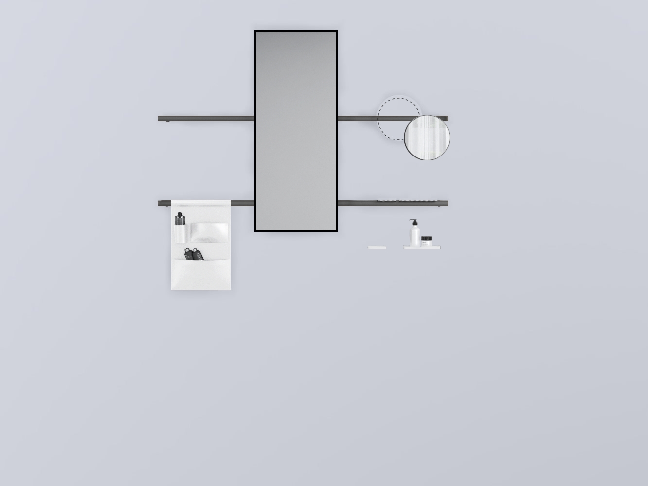 SWSTR-CM+SWSPR-NM+SWSPI-CM+SWM10-BI+SWM20-BI+SWSCR-BI прямоугольный стали cielo Siwa Ceramica Cielo
