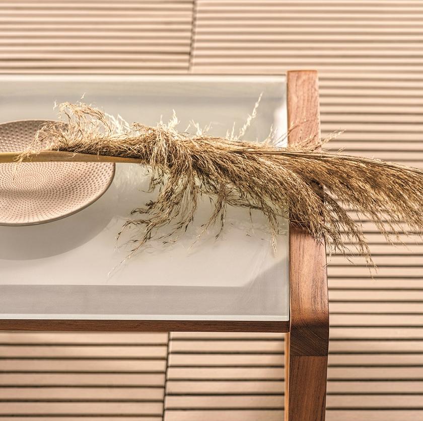 Il Giardino di Legno Квадратный садовый стол из дерева и стекла Dual Dual04d3 - Вид №2