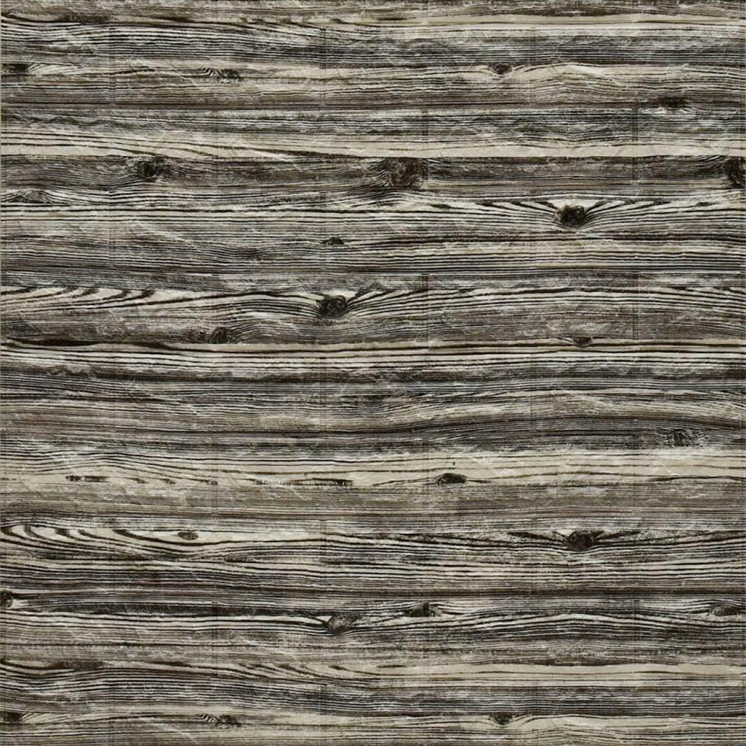 Панель ПВХ на клеевой основе "Черно-белый планкен" Light(10шт) ДОНГХАЙ STSR-669