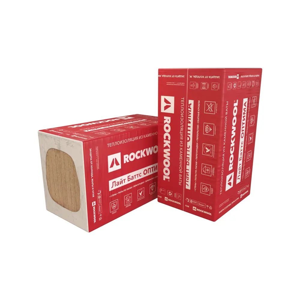 Rockwool Лайт Баттс Оптима: экологичный утеплитель для эффективной теплоизоляции 86585158 STLM-0070474 - Вид №1
