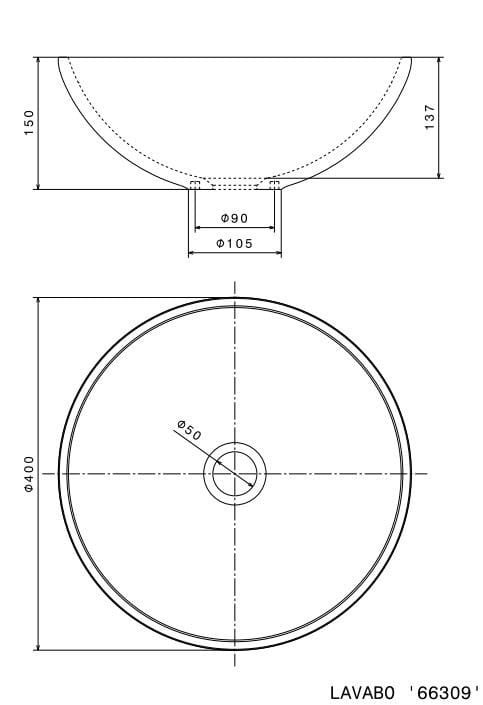 Круглый умывальник Mineralmarmo® Newform умывальники ARCH-00104901 - Вид №2