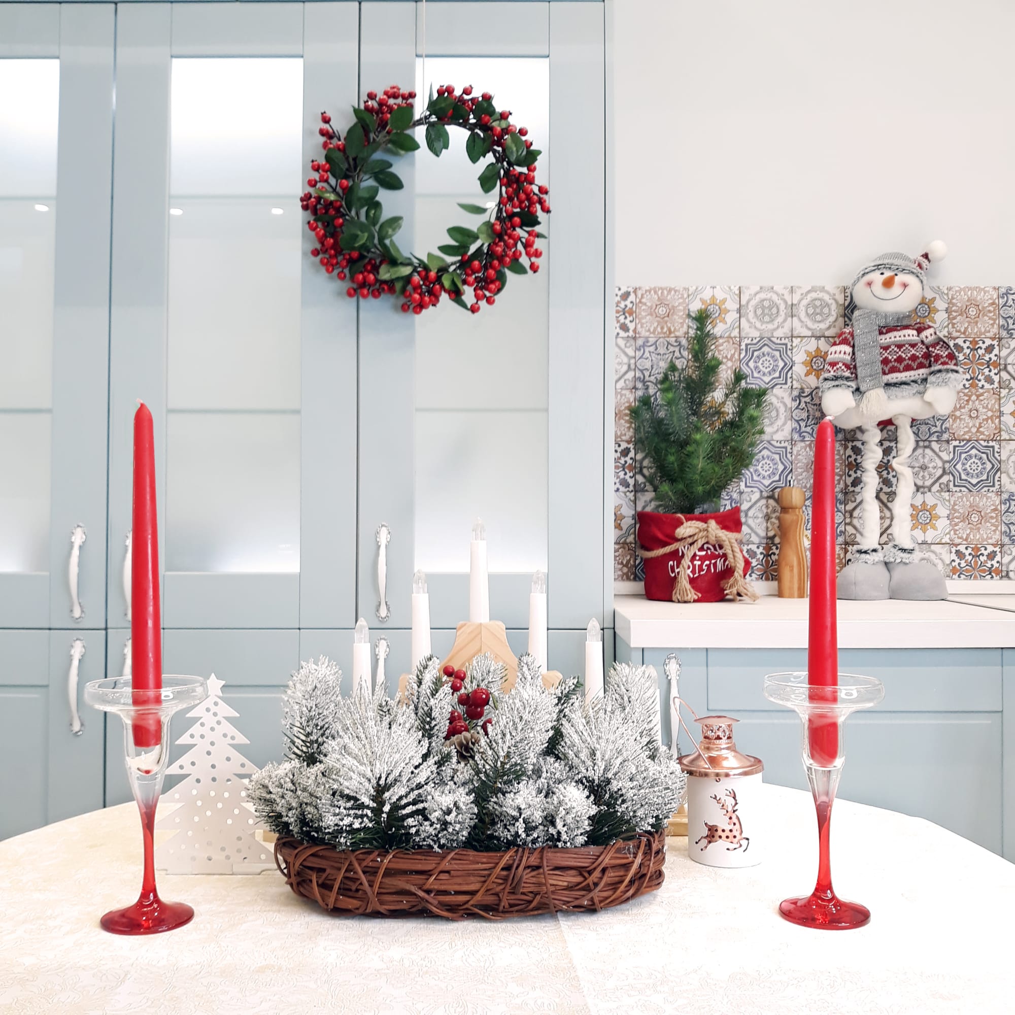 82023354 Подсвечник универсальный, красная ножка Santreyd  - Вид №3