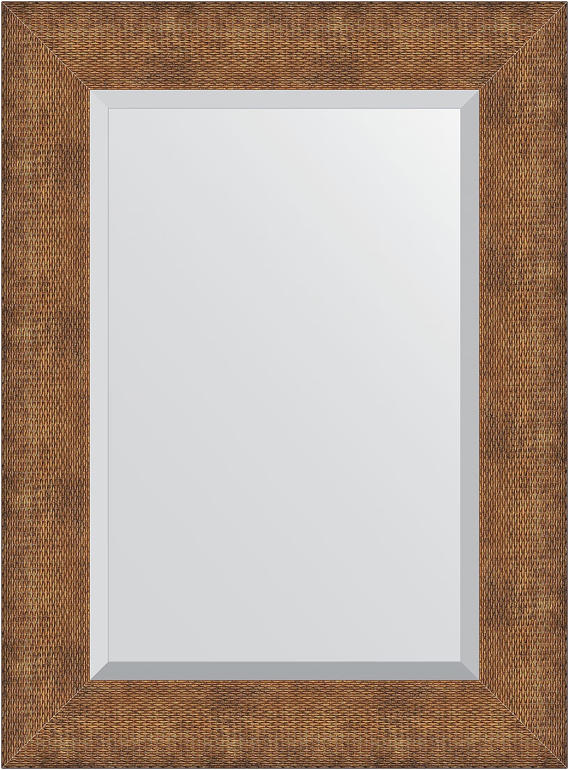 BY 3945 Зеркало с фацетом в багетной раме - медная кольчуга 88 mm EVOFORM Exclusive