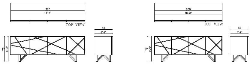 ENNE Буфет из лакированной древесины с распашными дверцами sun-id-1397544 - Вид №2