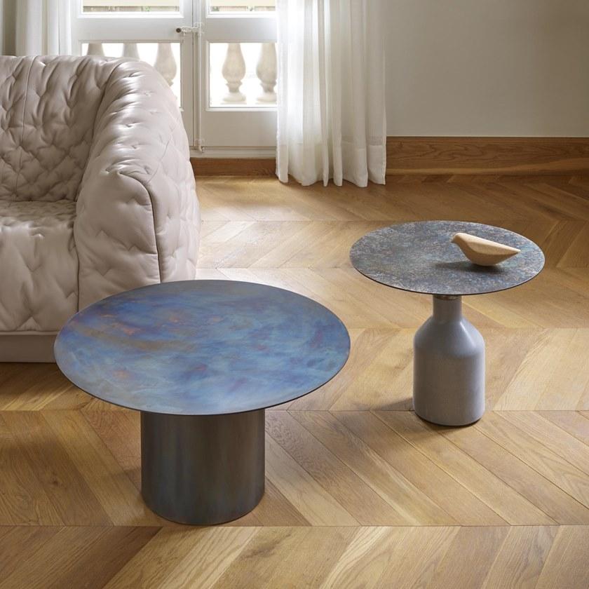 Ligne Roset Круглый журнальный столик из натурального камня для гостиной  19980370  - Вид №2