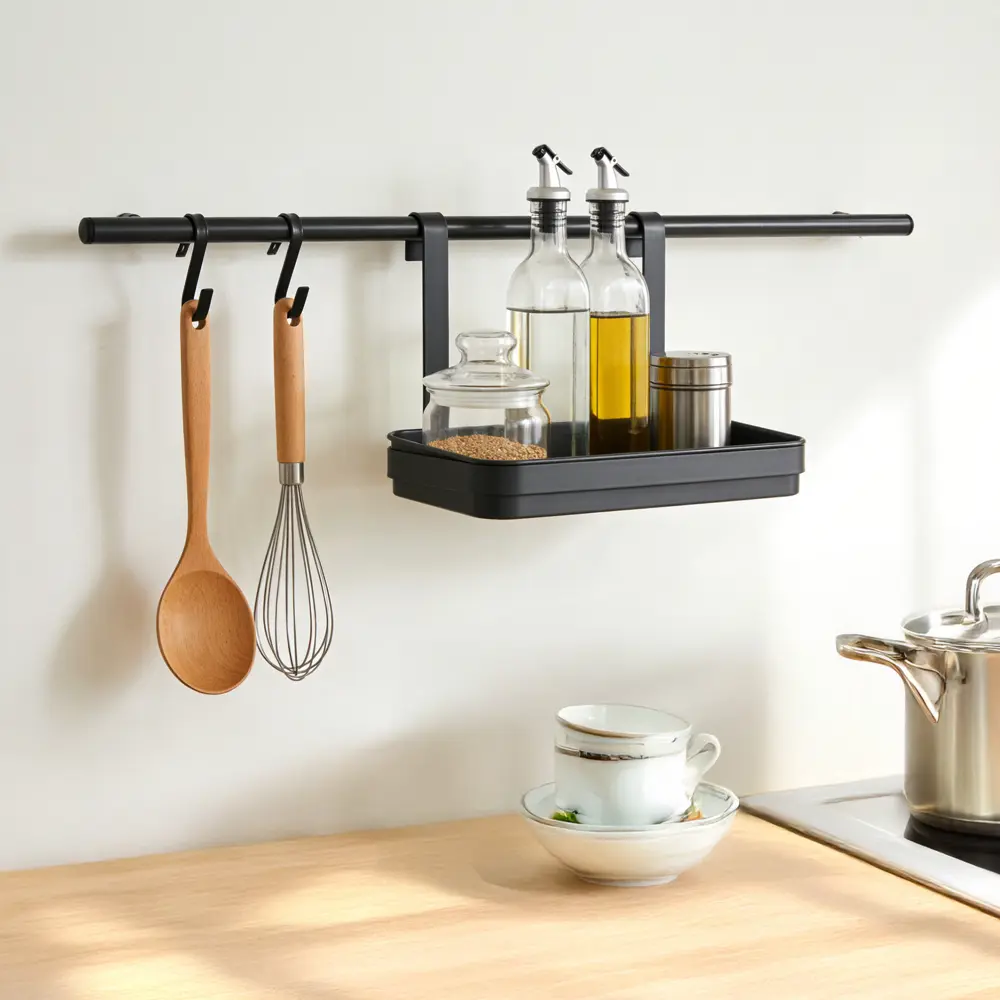 ПОЛКА ДЛЯ СПЕЦИЙ НА РЕЙЛ ЧЕРН KONSENSA STLM-2071972 - Вид №3