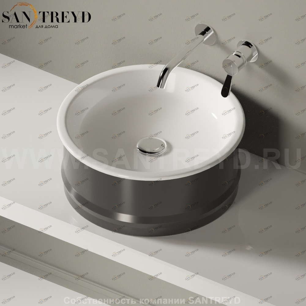 ACER0798PZG Накладная раковина на столешницу  круглая Agape 